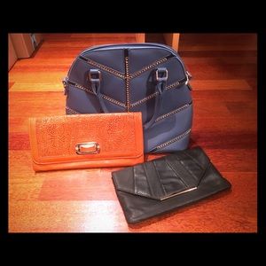 Lot of purses: 2 clutches, 1 tote